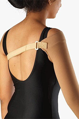 Comprezon Class 2 AGH Mild Lymphoedema Arm Sleeve with Hand+ Shouldercap+ Belt Shoulder Support(Beige)