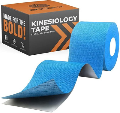 BOLDFIT Kinesiology Tape Knee support Shoulder Muscle Tape Sports Injury Tape Pain Tape Kinesiology Tape(Blue)