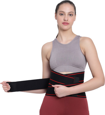ORANCLE Premium Lumbo Sacral Support Belt Compression Belt with dual Adjustable Straps Back / Lumbar Support(Black)