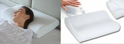 ANUSHKA ENTERPRISE Memory Foam Abstract Sleeping Pillow Pack of 1(White)