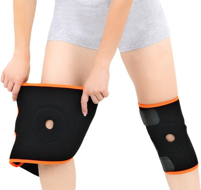 Mulkraj Ortho Adjustable Patella (Pair)116 Knee Support(Black)