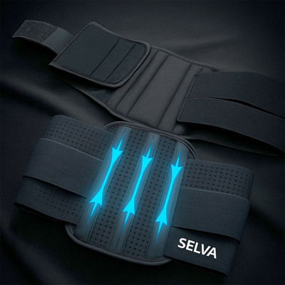 SELVA Back Pain Relief LS Belt With Adjustable Strap/Metal Support Back / Lumbar Support(Black)