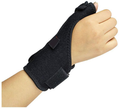 Orthowala Thumb Spica with Metal Splint Splints(Black)