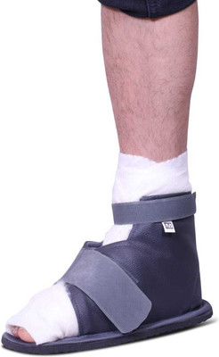 VKOSFIT Cast Shoe for foot Plaster & Orthopedic ankle support Cover adjustable- (S) Ankle Support(Grey)