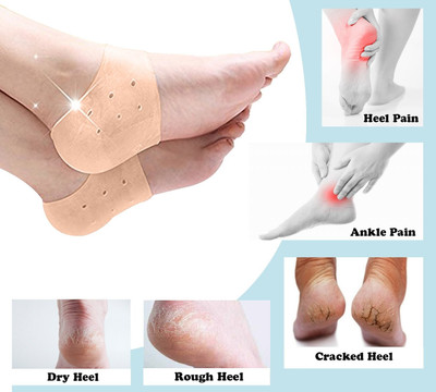 KBC RCare Reusable Silicone Gel Heel for Dry Hard Cracked Heel Repair Pad (1 Pair) Heel Support