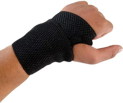 GymWar Thumb & Wrist Support Grip for Men & Women Wrist Support(Black)