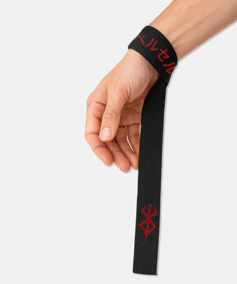 Zoku Anime-Inspired Dark Warrior Lifting Straps Wrist Support(Black, Red)