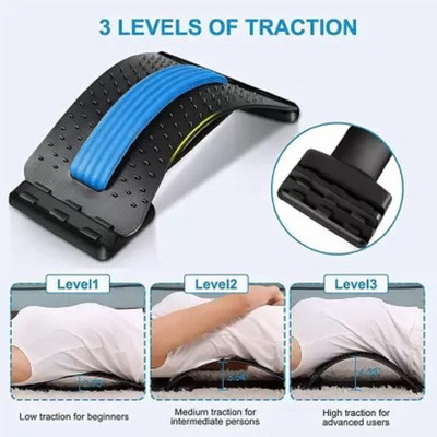 ALORNIKA Back Stretcher Tool for Lower and Upper Back Massager and Support Lumbar Back / Lumbar Support(Black)
