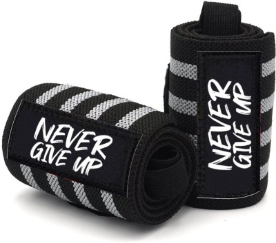 STEIGEN FITNESS NEVER GIVE UP Wrist Wrap, Wrist Support, Wrist Bands,Wrist Straps,Hand Grip Wrist Support(Red)