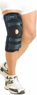 Dyna Innolife Hinged Knee Brace Open Patella - X Large Knee Support(Black)