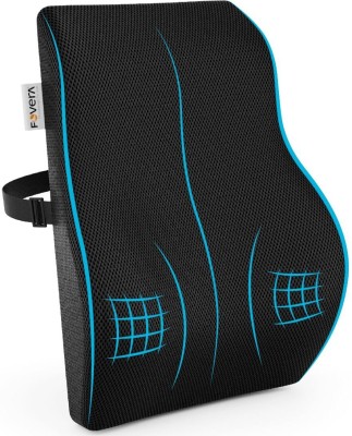 FOVERA Large Backrest for Chair & Car Seat, Orthopedic Memory Foam Lumbar Support Back / Lumbar Support(Black)