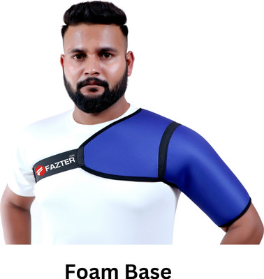 FAZTTER Left Shoulder Support Brace and Shoulder Injury Support for Men and Woven Shoulder Support(Blue)