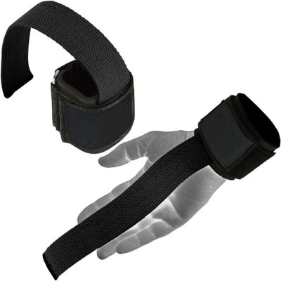 DreamPalace India Weight Lifting Strap Wrist Support (Pack of 2) Wrist Support(Black)