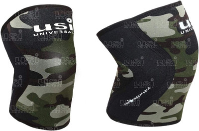 USI UNIVERSAL KS5 Knee Sleeve, Compression support for Fitness (Pack of 1 Pair, 7mm ) Large Knee Support(Green)