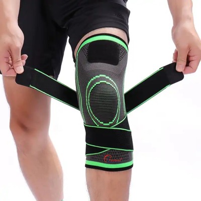 Verdure Dual Strap Knee Cap Support for Men Women Sports Bandminton Gym(size XL) Knee Support(Black)