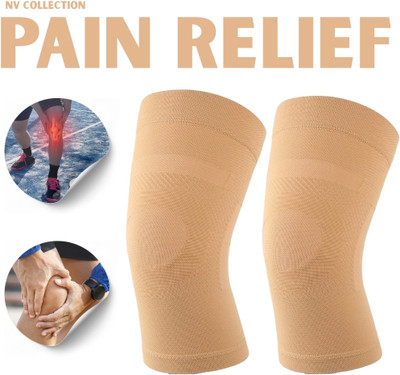 NV COLLECTION Brown Comfort Fit Knee Support Sleeve Knee Support(Brown)