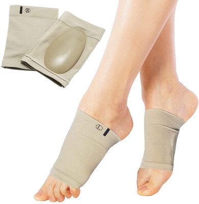 SBE 1Pair Orthopedic Arch Support Silicone gel Pads Flat Feet Insoles Plantar Fasciitis Arch Socks Heel Cushion pad Insole(Brown)
