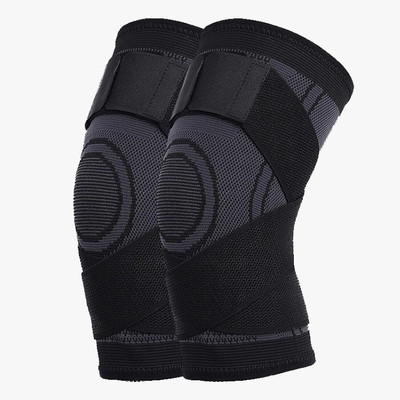 Shopeleven Adjustable Knee Brace, Compression Sleeve Unisex, Running,Gym, Hiking Fitness Knee Support(Black)