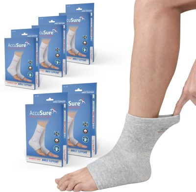 AccuSure Bamboo Yarn Knee Compression Brace Unisex For Pain, Running,Gym, Sport Pair of 5 Foot Support