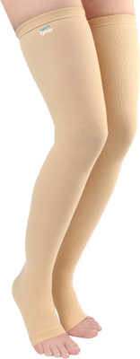 TYNOR Compression Stocking Mid Thigh Classic, Beige, Medium, Pack of 2 Knee Support(Beige)