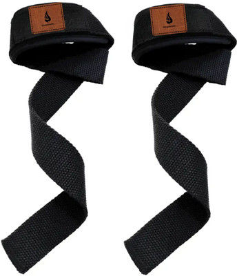 GJSHOP Weight Lifting Straps Wrist Supporter For Gym Accessories For Men and Women Wrist Support(Black)