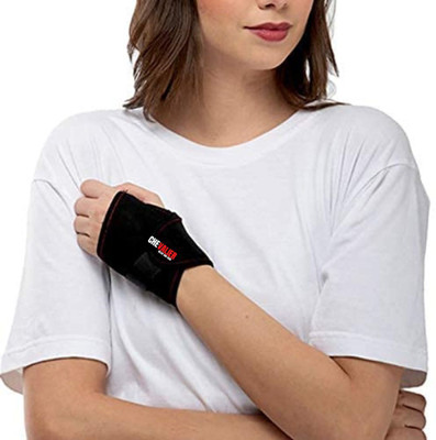 CHEVALIER Wristband Support with Thumb Loop Thumb and Wrist Brace Support for Gym Wrist Support(Black)