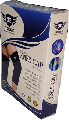 Springbok 3D KNITTED DESIGN KNEE CAP Knee Support(Black)