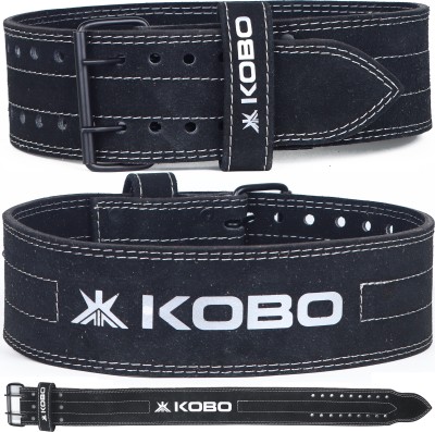 KOBO Weightlifting Lever Gym Belt 6 mm Genuine Leather Dead Lift Squat Power Lifting Weight Lifting Belt