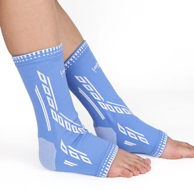 Leeford Ankle | Stabilizes weak Joint & Ankles | Prevent Swelling & Injuries Ankle Support(Blue)