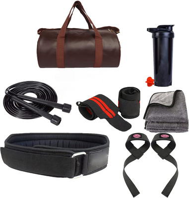 OMPHOO Gym Accessories Combo kit, Strength Training Equiments Combo(Kit Bag)
