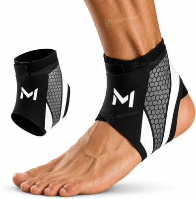 Green Haven Adjustable Ankle Support Brace for Men & Women for Sports, Running, Gym, Jogging Ankle Support(Black)