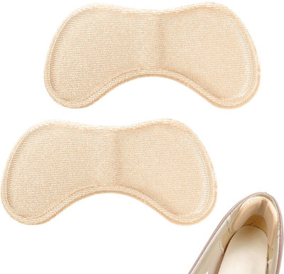 mapperz Self-Adhesive Protector Heel Grips Liner Cushions for Loose Shoes Heel Support(Beige)