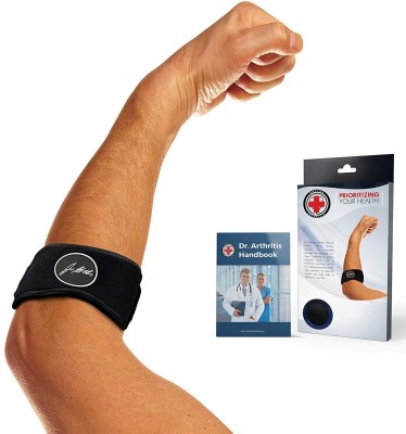 Dr. Arthritis Tennis Elbow Brace: Tennis & Golfer's Elbow Solution & Doctor Written Handbook Elbow Support(Black)