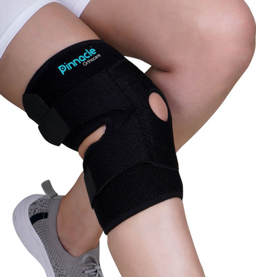 pinnacle orthocare Hinged Patella Knee Support with Adjustable Straps for Pain Relief, Knee Support(Black)