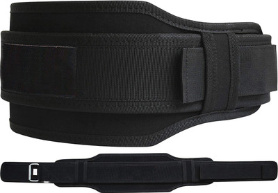 GymWar 6 INCH DOUBLE BELT BACK AND ABDOMINAL SUPPORT FOR MEN AND WOMEN Back / Lumbar Support(Black)