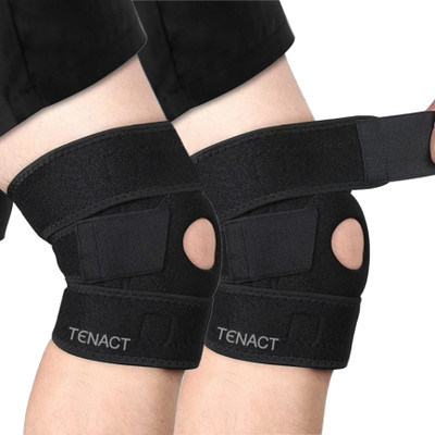 TENACT Premium Knee Support Cap open Patella Joint pain Relief for Men & Women Knee Support(Black)