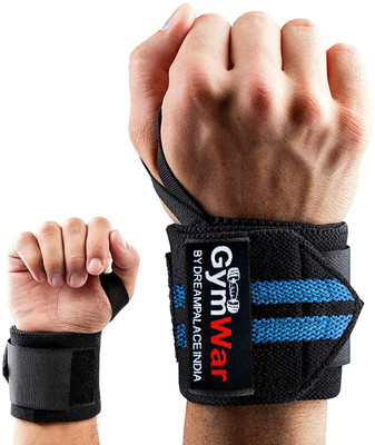 GymWar Weight Lifting Wrist Support, with Thumb Loop Strap for Gym Wrist Support(Blue)