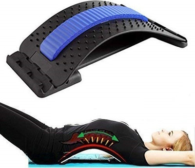 My Machine Adjustable Magic Back Pain Relief Lumbar Region Support With Back Support Back Pain Relief Product | Lumber Support | Spinal Curve Back Relaxion Device Massager(Black)
