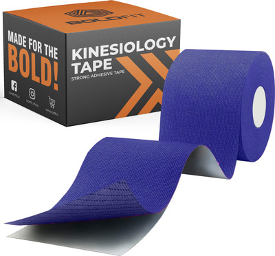 BOLDFIT Kinesiology Tape Knee support Shoulder Muscle Tape Sports Injury Tape Pain Tape Kinesiology Tape(Blue)