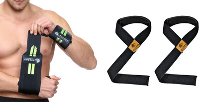 PRO365 Adjustable Lifting Wrap with Wrist Thumb Loop for Weightlifting Support &Fitness Wrist Support(Green)