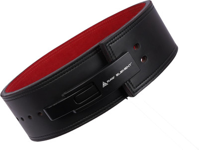 Raw Element Powerlifting Lever Gym Belt Power Genuine Leather Belt (SIZE-L) Back / Lumbar Support(Black)