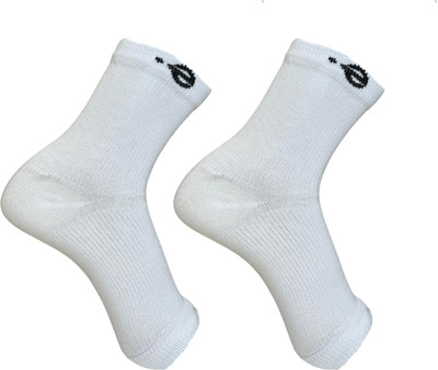 ecosync Bamboo Cotton Ankle Pain Relief Socks for Men & Women, Compression Socks Foot Ankle Support(White)