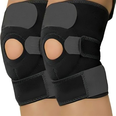FITPUT Knee Belt for Women and Men for Ligament injuries, Knee Pain, and Support Knee Support(Black)