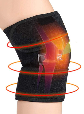 Voltegic Electric Heated Knee Pads Support for Pain Relief, 3 Temperature Control Knee Support(Black)