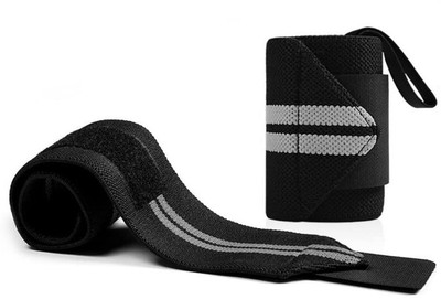 DIGSMORDEN Nylon Wrist Supporter For Gym Wrist Band For Men &Women With Thumb Loop Straps Wrist Support(Black)