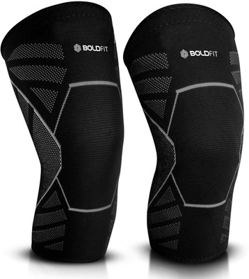 BOLDFIT Knee Cap for Knee Pain for Women Men Support Gym Cap for Sports Pain Knee Support(Grey, Black)