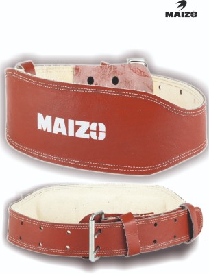 MAIZO Weightlifting Leather Belt Brown - Medium Back / Lumbar Support