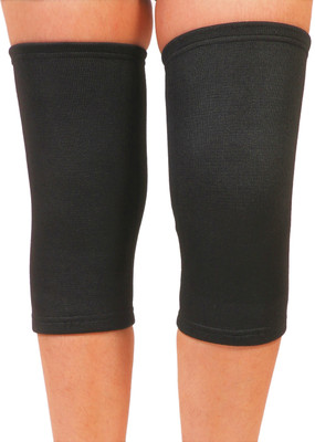 HouseOfCommon Unisex Stretchable Compression Knee Cap Brace for Joint Pain Relief, BLACK PAIR Knee Support(Black)