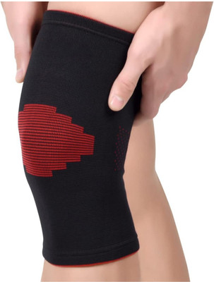 MAHIKA Healthcare Knee Brace Compression Sleeve - Best Support for Gym, Running, Weight Lifting Knee Support(Black)