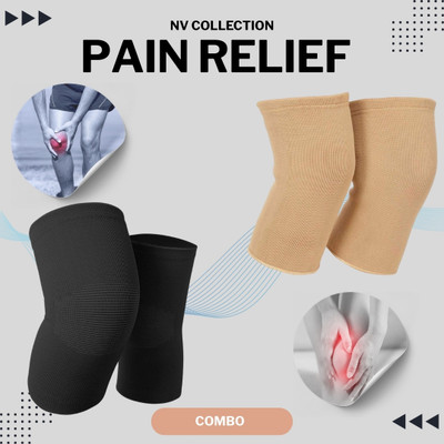 CTC CREATION Black&Brown OrthoFlex Knee Cap Combo Pack Knee Support